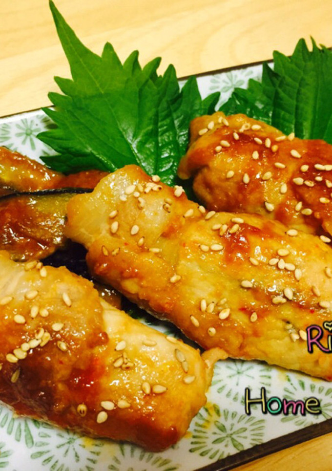 簡単♡豚肉とナスのとろ〜り味噌チーズ巻き-レシピのメイン写真