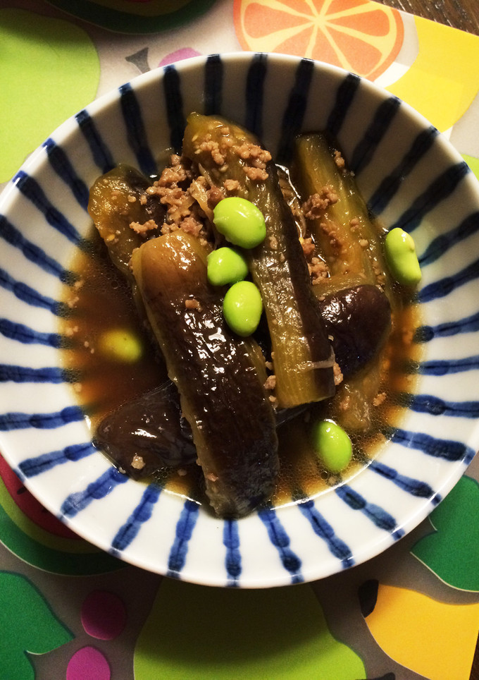 旬！ナスとひき肉の煮物-レシピのメイン写真
