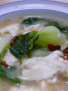 豆腐と青梗菜の中華スープ-レシピのメイン写真