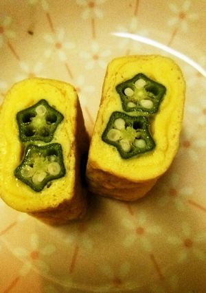 ♪卵♪オクラの卵焼き-レシピのメイン写真