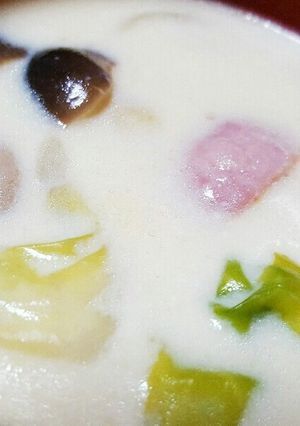 キャベツとウインナーの豆乳スープ-レシピのメイン写真
