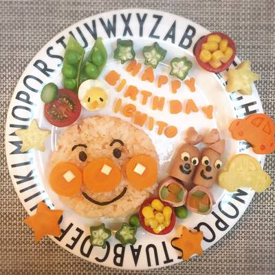 子どもの誕生日に♡アンパンマンプレート♡