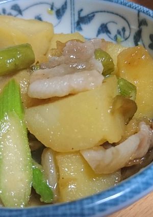豚バラアスパラじゃがバター炒め-レシピのメイン写真