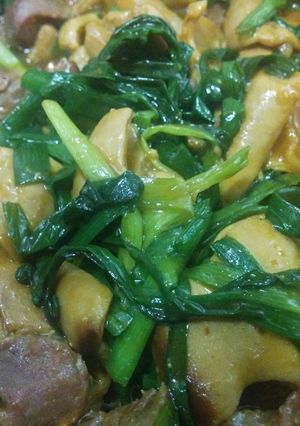 砂肝と味付ホルモン（市販） ニラ炒め-レシピのメイン写真