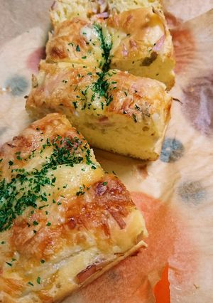 ＨＭでパン！ごぼうサラダ&ハム・チーズ-レシピのメイン写真