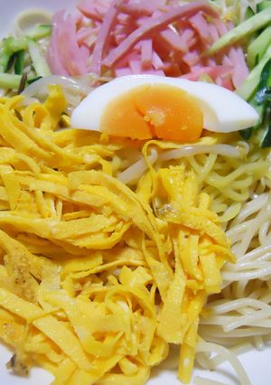 自然栽培食材 中華麺の冷やし冷麺-レシピのメイン写真