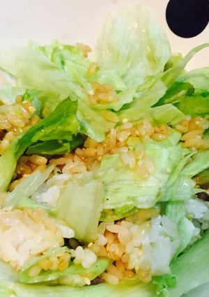 手抜きお夜食レタスまぜごはん☆vegan-レシピのメイン写真