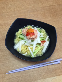 シャキシャキ夏野菜のさっぱりサッポロ一番-レシピのメイン写真