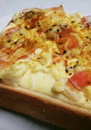 ★ポテサラベーコンのカレー風味トースト★-レシピのメイン写真