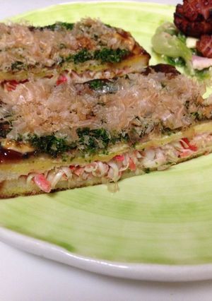 リアルお好み焼き風サンドイッチ-レシピのメイン写真