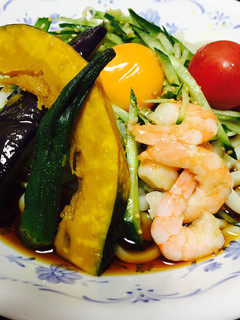 夏野菜で冷やしうどん-レシピのメイン写真
