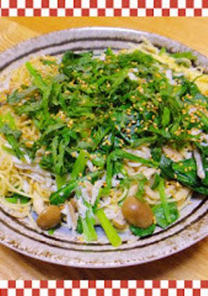 金ごまとしらすの和風パスタ-レシピのメイン写真