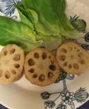 ◉レンコンの鶏ひき肉はさみ揚げ