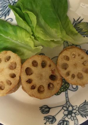 ◉レンコンの鶏ひき肉はさみ揚げ-レシピのメイン写真