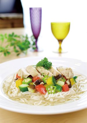 夏野菜のいりやき風冷やしそうめん-レシピのメイン写真