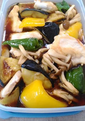 夏野菜と鶏むね肉の揚げ漬け♪-レシピのメイン写真