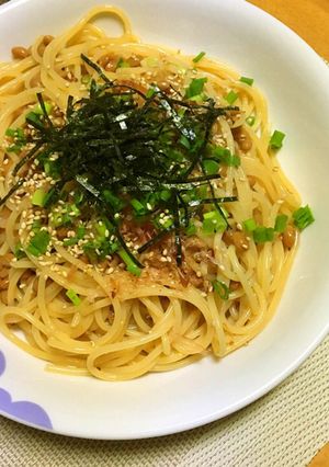 あの調味料がポイント☆納豆スパゲティ-レシピのメイン写真