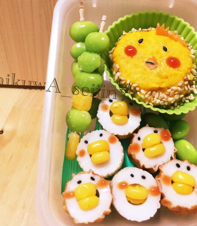 ちくわドリ組体操×かぼちゃにわとり弁当 by ちくわドリ