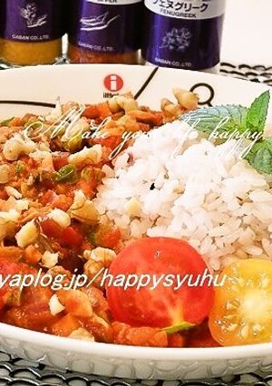 ツナ＆レッドオニオン☆トマトカレー-レシピのメイン写真