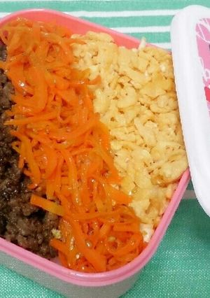 韓国風！ごま油香るそぼろご飯～お弁当～-レシピのメイン写真