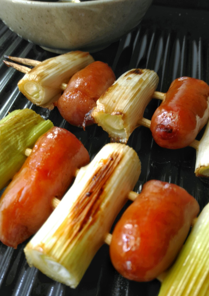 ネギとソーセージの串焼き-レシピのメイン写真