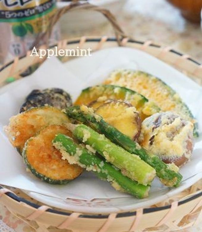 糖質オフ大豆粉の夏野菜天ぷら盛り合わせ-レシピのメイン写真