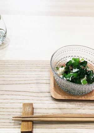つるむらさきと長芋の梅干和え-レシピのメイン写真