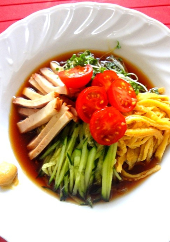 ズッキーニde冷やし中華風～黒酢ダレ編-レシピのメイン写真
