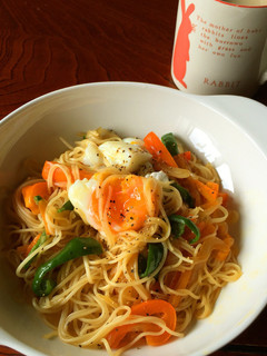 ピリ辛、野菜炒めそうめん-レシピのメイン写真