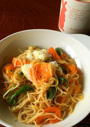 ピリ辛、野菜炒めそうめん-レシピのメイン写真