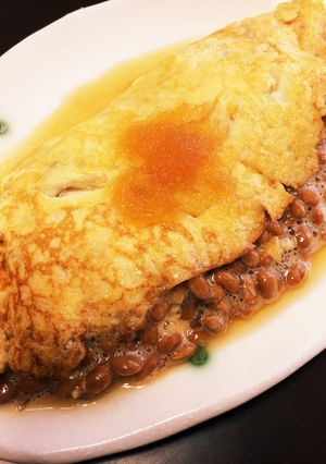 簡単っ！ふわふわ和風おろし納豆オムレツ！-レシピのメイン写真