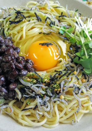 黒豆納豆のﾜｻﾋﾞﾊﾟｽﾀ-レシピのメイン写真