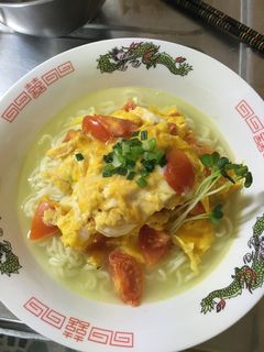 ぶっかけトマたま塩ラーメン-レシピのメイン写真