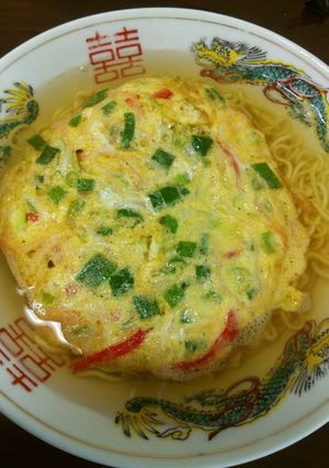 これはうまい！大満足のカニ玉ラーメン♪-レシピのメイン写真
