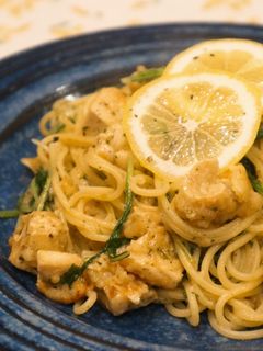 唐揚げの塩レモンパスタ-レシピのメイン写真