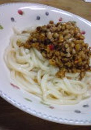 ネバつるっ☆納豆そぼろうどん-レシピのメイン写真