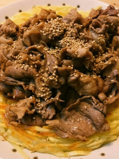 千切りじゃがの焼肉乗っけ盛り-レシピのメイン写真
