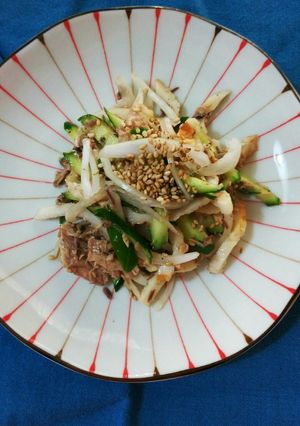 鯖の水煮を使ったごま風味の和え物-レシピのメイン写真