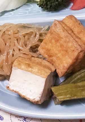 厚揚げと白滝オクラの煮物-レシピのメイン写真