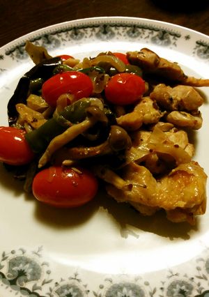 鶏肉と玉葱とピーマンのマスタードソテー-レシピのメイン写真