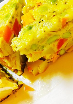 炊飯器で作る野菜のヘルシーオムレツ♪-レシピのメイン写真