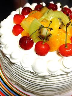 デコレーションケーキ(さくらんぼ他)-レシピのメイン写真