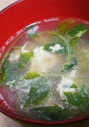 ホッとする♪みつばの中華風スープ-レシピのメイン写真