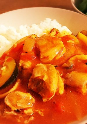 簡単♡チキントマト煮-レシピのメイン写真
