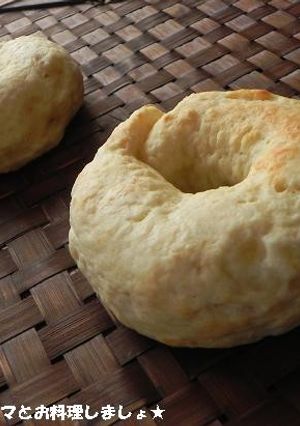 豆腐でもちもち★ソルティライチベーグル-レシピのメイン写真