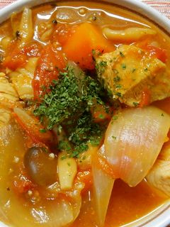 簡単!鶏むね肉トマトのケチャップ煮込み♡-レシピのメイン写真