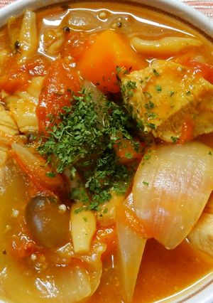 簡単！鶏むね肉トマトのケチャップ煮込み♡-レシピのメイン写真