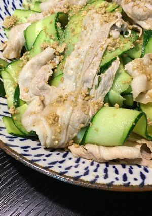 夏にさっぱりキャウリと豚の冷しゃぶサラダ-レシピのメイン写真