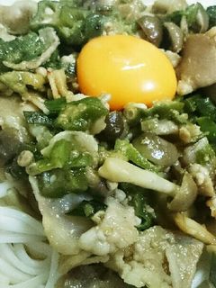 夏バテ防止?!ネバネバぶっかけうどん-レシピのメイン写真