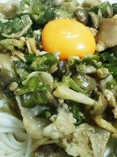 夏バテ防止?!ネバネバぶっかけうどん-レシピのメイン写真
